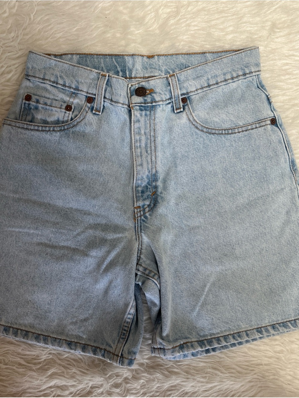 Vintage Levi's Light Blue High-Rise Jean Shorts